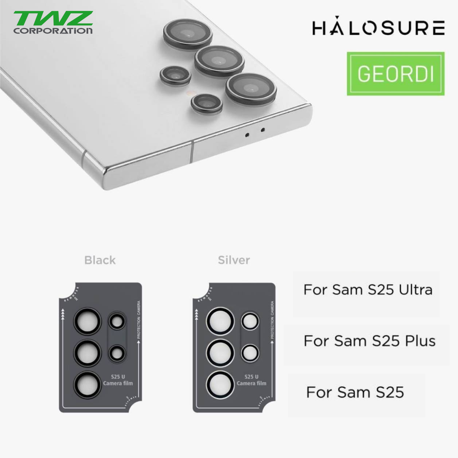 Halosure กระจกกันเลนส์กล้อง ซัมซุง S25 Series Camera Lens ป้องกันการแตก 99.99% สําหรับ Samsung Galaxy S25 Series - Image 3